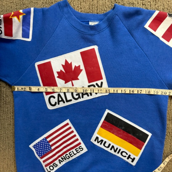 Vintage 1972 to 1988 Olympic Flag Crewneck Sweater - Picture 6 of 10
